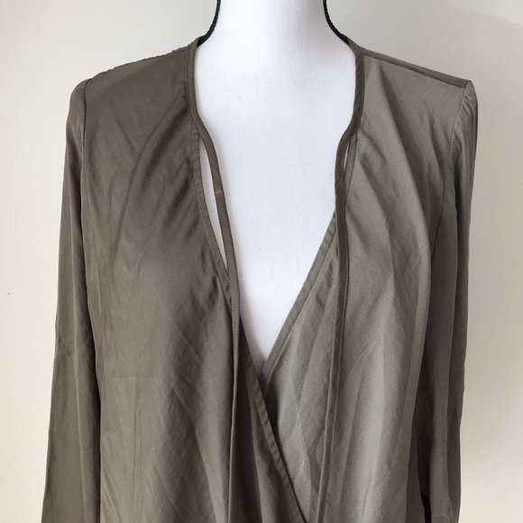 UO Kimchi Blue Bianca Tie Neck Surplice Blouse - Picture 6 of 8